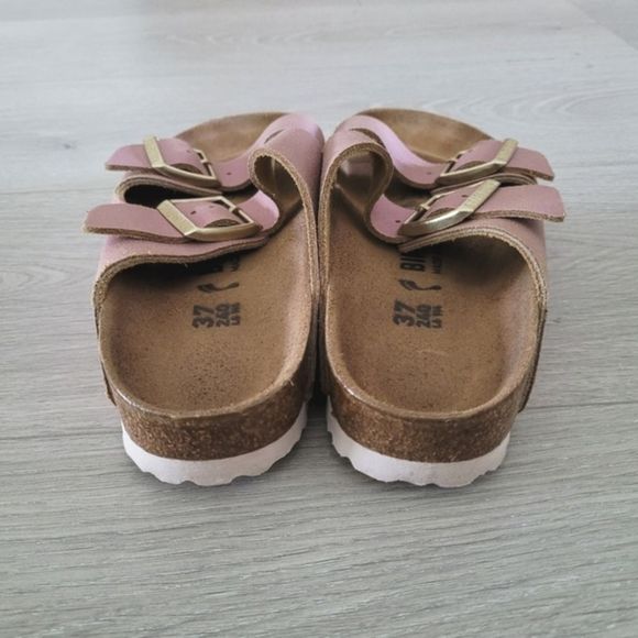 Birkenstock🌷Arizona Washed Metallic Pink Suede size 6 1/2, 37 - Picture 6 of 15